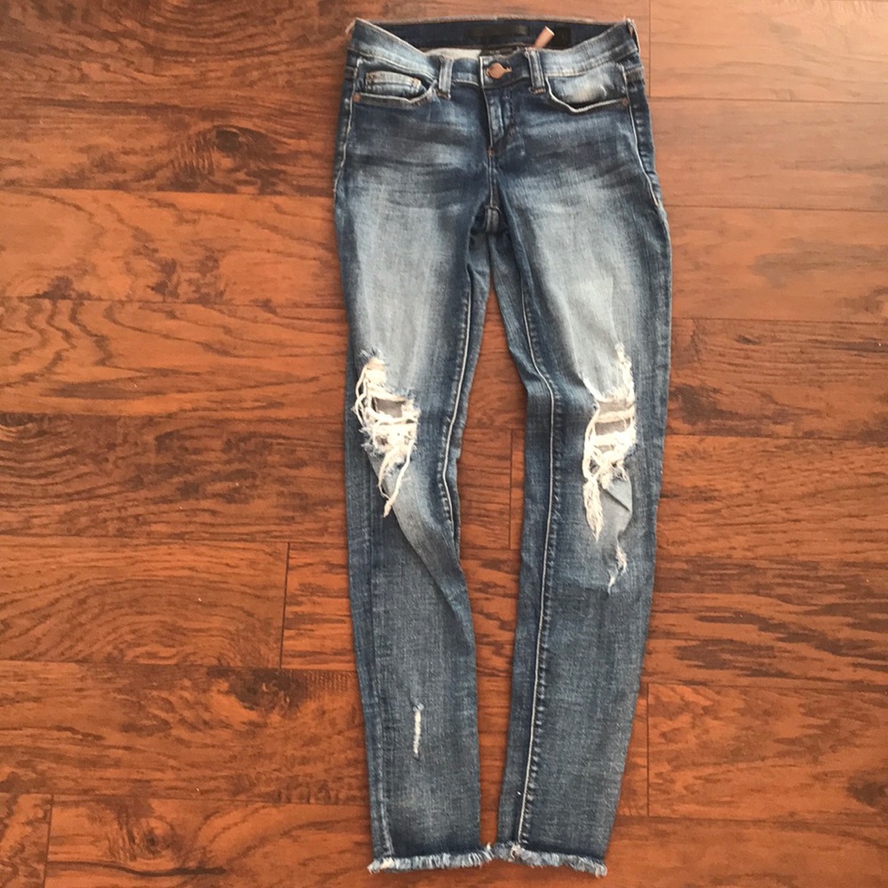 SP Black Label Skinny Distressed Raw Hem 26